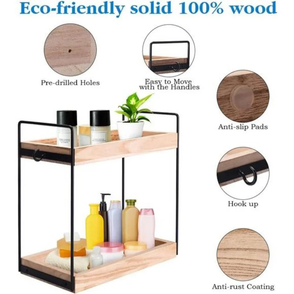 2-Tier Countertop Organizer for Bathroom Counter - Bathroom Counter Organizers